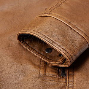 New Arrival Custom Men's Full Zip PU <b>Canvas</b> <b>Jackets</b> Breathable Solid Color Winter <b>Jacket</b> in XL Size for Men - Product Image 4