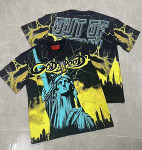 Custom Full Printed High Quality Drop Shoulder Essentials Heavyweight 100% Cotton <b>T</b> <b>Shirt</b> 300Gsm Print <b>T</b>-<b>shirt</b> for <b>Men</b> - Product Image 2