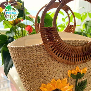 BOLSO DE MANO DE JACINTO DE AGUA sostenible Lleve sus elementos esenciales con estilo - Product Image 3