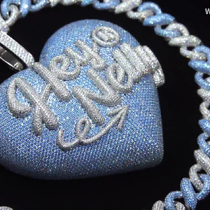 จี้เงินแท้ 925 รูปทรงสัญลักษณ์สันติภาพ สไตล์ฮิปฮอป งานสั่งทำพิเศษ เครื่องประดับคุณภาพสูง ประดับเพชรโมอิสซาไนต์ VVS คุณภาพสูง ฝังแบบ Bezel Setting - Product Image 4