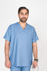 Conjuntos de uniformes de enfermería médicos de moda personalizados para hombres y mujeres tejido de sarga de poliéster/algodón a prueba de viento y secado rápido - Product Image 6