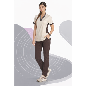 Uniformes Médicos Blancos Unisex de Poliéster/Algodón, Tejidos, Personalizados, OEM, de Fábrica de Spandex, Ideales para Exportación, de Gujarat - Product Image 6