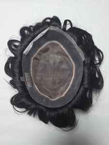 Perruque toupet en cheveux humains mono de qualité supérieure, origine Taz Hair Autriche, style Bangladesh, avec des ondulations naturelles et profondes - Product Image 2