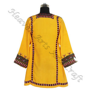 BDR004 Floral Printed Kuchi Top/<b>Tunic</b>/Kurta Handmade 2025 Hot Selling Unique Vintage Afghani Banjara <b>Dress</b> - Hand Embroidered - Product Image 6