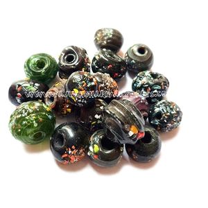 12 Premium ovale cristal Rondelle bijoux haute qualité grand trou taille perles de verre fantaisie four perles en vrac au chalumeau - Product Image 3