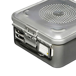 Contenedor Esterilizado Manualmente de Fabricación Profesional con Tapa para Instrumentos Quirúrgicos, Caja Plateada Reutilizable (Tamaño Personalizado) - Product Image 4