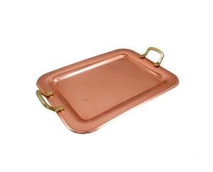 Bandeja de cobre de lujo, estilo de comedor Vintage personalizado de alta calidad para restaurante y Hotel, bandeja de servicio de comida de venta de tendencia - Product Image 1