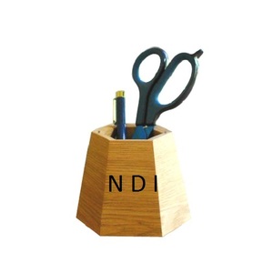 Custom Shape Sustainable Pen Pencil <b>Holder</b> Stand Multi Functional Usage Solid Wooden <b>Holder</b> - Product Image 1