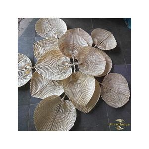 Green Palm Leaf <b>Hand</b> Fan Portable Manual Cooling Tool Natural Outdoor Home Summer Use Bulk Supply Premium Vietnam - Product Image 6