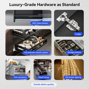 Mobili da <span class=keywords><strong>Cucina</strong></span> Moderni Personalizzati <span class=keywords><strong>in</strong></span> MDF Durevoli e Facili da Pulire con Piano <span class=keywords><strong>di</strong></span> <span class=keywords><strong>Lavoro</strong></span> <span class=keywords><strong>in</strong></span> Pietra Artificiale Set Completo per Progetti Residenziali - Product Image 3