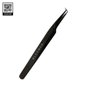 Pince à épiler ergonomique légère en acier inoxydable, testée à la main, haute tension, pour extensions de cils, prise confortable - Product Image 2