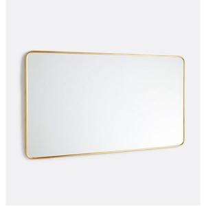 Elegant High-quality <b>Brass</b> <b>Mirror</b> Frame for <b>Bathroom</b> Wall Golden Polished Finished Customized Shape & Size at Best Rate - Product Image 1