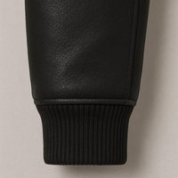 Blouson aviateur en cuir, logo personnalisé, noir, cuir de vache véritable, blouson de moto, meilleure qualité, veste d'hiver