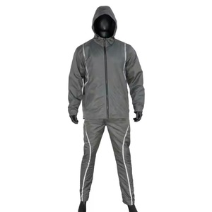 Adults High Quality Nylon Windbreaker Track Set <b>Reflective</b> Stripe Tracksuit for Men Breathable Digital Printing - Product Image 4