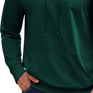 ชุดเสื้อฮู้ดดี้และกางเกงขายาวผ้าฝ้ายออร์แกนิคสีเขียวพิมพ์ลายดิจิทัลปักโลโก้แบบยูนิเซ็กส์สำหรับผู้ชายสำหรับฤดูหนาว - Product Image 6