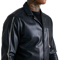 Herren Casual Wear Kleid Leder hemd Street Wear Hip Hop Custom Plus Size PU Leder hemden für Herren