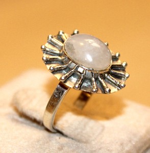 Vente chaude femmes 925 bague en argent lunette réglage personnalisé fête bijoux cadeau Rose Quartz classique canal technologie fiançailles - Product Image 3