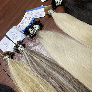 Keratin I tip Straight Cabello de color vietnamita Extensiones de cabello humano precio al por mayor fábrica lista para enviar - Product Image 1