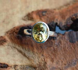 Bague de fiançailles en argent Sterling 925 faite à la main Citrine bijoux de Cocktail en vrac pour les promesses de mariage bagues fines en diamant Vintage - Product Image 1
