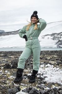 Textiles y telas Trajes de esquí de Invierno para mujer Conjunto de talla grande Monos de esquí de una pieza Overoles con capucha Deportes altos - Product Image 2