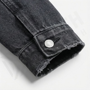 Veste en jean décontractée personnalisée pour hommes, grandes tailles, 100% coton, option logo sur le devant, respirante, veste d'hiver - Product Image 6