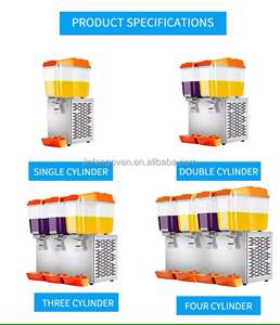 Distributeur de jus froid à deux réservoirs en acier inoxydable 304 commercial avec réfrigérateur pour bars, garantie de 5 ans - Product Image 2
