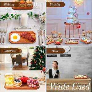 Plateau à charcuterie rectangulaire en bois, plateau à fromage, cadeaux d'affaires écologiques, ustensiles de cuisine faciles à nettoyer, vente en gros - Product Image 2