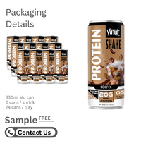 Prêt à Boire Shake Protéiné avec Saveur de Fraise VINUT 330ml Échantillon Gratuit Conception Personnalisée OEM ODM Service Marque Privée