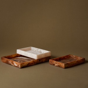 ถาดเสิร์ฟทรงสี่เหลี่ยมผืนผ้าทำจากเรซิ่นถาดตกแต่งห้องครัวและเครื่องประดับในบ้านสุดหรูพร้อมการออกแบบที่หรูหราและใช้งานได้จริง - Product Image 3