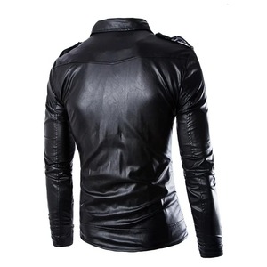 ¡Novedad de 2025! Chaqueta de cuero personalizada para hombre, ropa de invierno informal de alta calidad con tela de lona de diseño de moda - Product Image 1