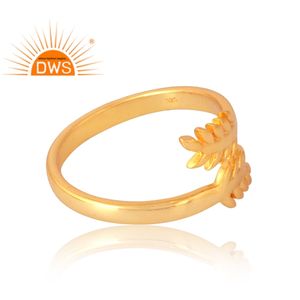 Nuevo diseño elegante 925 plata esterlina 18K chapado en oro anillo Demi joyería fina para mujer regalo para ella - Product Image 4