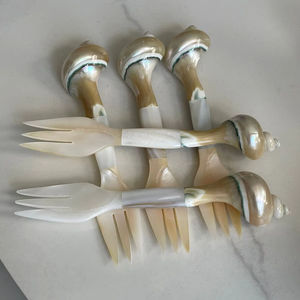 HORQUILLA de nácar artesanal vietnamita-Herramientas de servicio de concha de lujo para necesidades de presentación de comida gourmet - Product Image 1