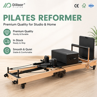 Reformer Pilates pliable en érable avec mécanisme de pliage rapide et machine de Pilates Reformer