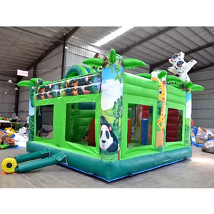 Commercial <b>Inflatable</b> Castle Combo Slide Climbing Wall PVC Outdoor Bouncy <b>House</b> Trampoline Playground Equipment - Product Image 3