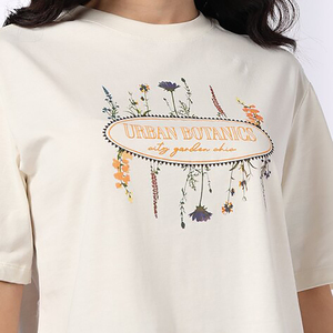 Camiseta de verano de media manga con estampado de longitud regular Material de LICRA de decoración de borla de cuello redondo informal - Product Image 6