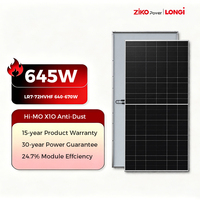 Panneau solaire Longi LR7 72HVHF 655W Hi MO X10 Guardian, module PV monofacial anti-poussière de type N HPBC 2.0 pour tuiles en acier coloré C I