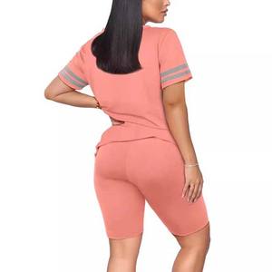 ชุดสั้นของผู้หญิง,เสื้อคอวีทรงสั้นออกแบบโลโก้ได้ตามต้องการสำหรับนักขี่จักรยานสองชิ้นสำหรับฤดูร้อน - Product Image 2