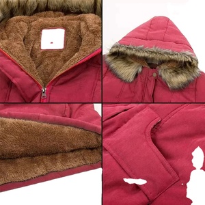 Ventes en gros de manteaux en fourrure épais et chauds pour femmes, taille plus, manches longues, en coton - Product Image 5