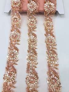 เครื่องปักริบบิ้นและผ้าลูกไม้,4สีสำหรับชุดแต่งงานงานลูกปัดตามสั่ง - Product Image 3