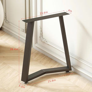 Pieds de bureau en métal robustes de 28 "Cadre moderne de 25.8" de large avec niveleurs de sol réglables - Product Image 5