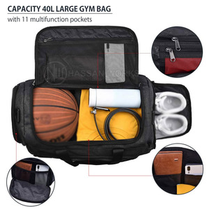 Sac de voyage léger personnalisé en gros avec fermeture à glissière, capacité de 20 à 36 L, unisexe, voyage, gym, polyester, personnalisable - Product Image 5