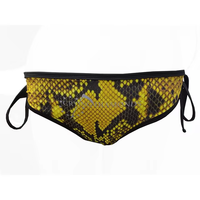 Ensemble de lingerie sexy pour femmes en 2 pièces Décoration en cristal Bretelles souples et flexibles Micro soutien-gorge Grande taille Imprimé animal Respirant Dos nu