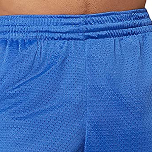 Pantalones cortos de malla estampados con logotipo personalizado para hombre al por mayor, ropa deportiva y de gimnasio para correr, pantalones cortos de malla lisos teñidos en blanco - Product Image 6