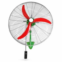 Ventilateur électrique industriel de 30 pouces, vert, à commande filaire, haute puissance, puissant, oscillant, mural