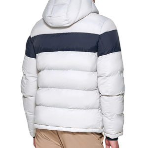 Veste d'hiver extérieure pour hommes personnalisée imperméable et coupe-vent en duvet à bulles avec toile brillante manteaux à bulles chauds et rembourrés - Product Image 2