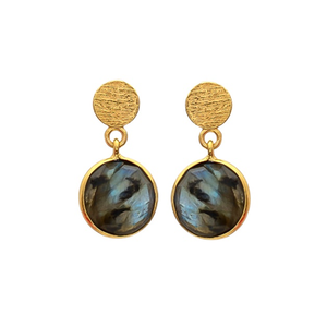 Boucles d'oreilles en argent Sterling 925 avec pierres précieuses Labradorite, nouvelle collection - Product Image 1