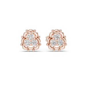 Pendientes de Diamantes Agrupados, Claridad VVS-VS Cultivados en Laboratorio, Oro de 18KT, 14KT, 10KT y Plata 925, Oro Rosa, Amarillo y Blanco - Product Image 3