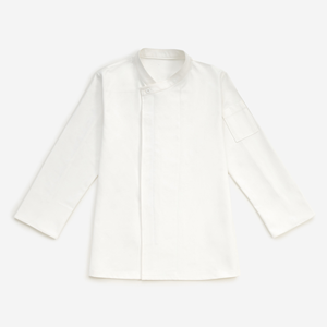 Camisas de Chef de Manga Larga a la Moda para Camareros, Cocineros, Panadería, Restaurante, Bar, Cocina, Uniforme de Chef, Chaqueta de Chef <span class=keywords><strong>Blanca</strong></span> Sólida de Sarga - Product Image 1