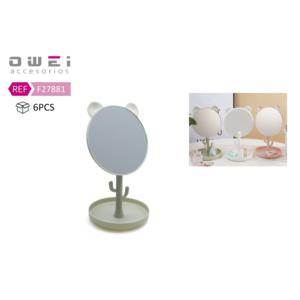 Miroir de maquillage en forme d'ours debout 17*29.5CM Design coloré - Product Image 1