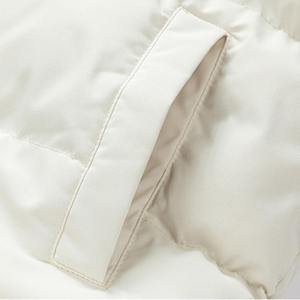 Veste courte matelassée à capuche pour homme, décontractée, d'hiver, en polyester blanc, col montant, pour l'extérieur, qualité supérieure - Product Image 5